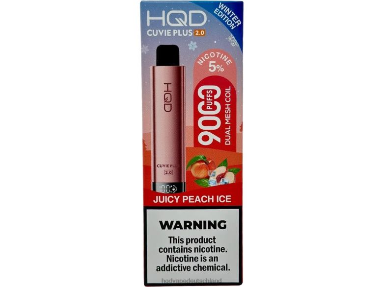 saftiges Pfirsicheis HQD CUVIE PLUS 2.0 (Winterausgabe) 0FP4H204 - HQD kaufen in Deutschland