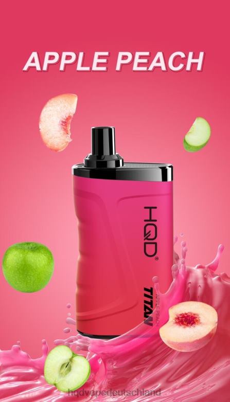 Apfel-Pfirsich HQD TITAN 7000 Züge 0FP4H12 - HQD vape Deutschland