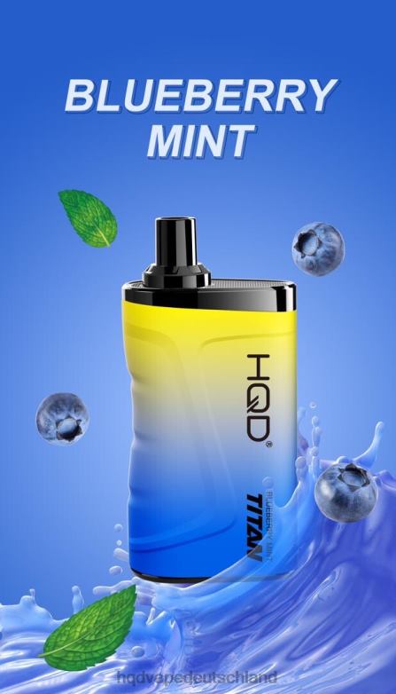 Blaubeerminze HQD TITAN 7000 Züge 0FP4H6 - HQD vape München