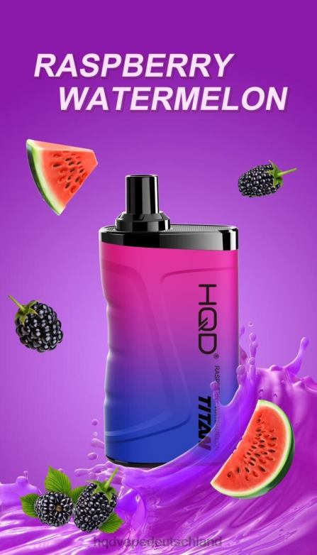 Himbeer-Wassermelone HQD TITAN 7000 Züge 0FP4H19 - HQD vapes online
