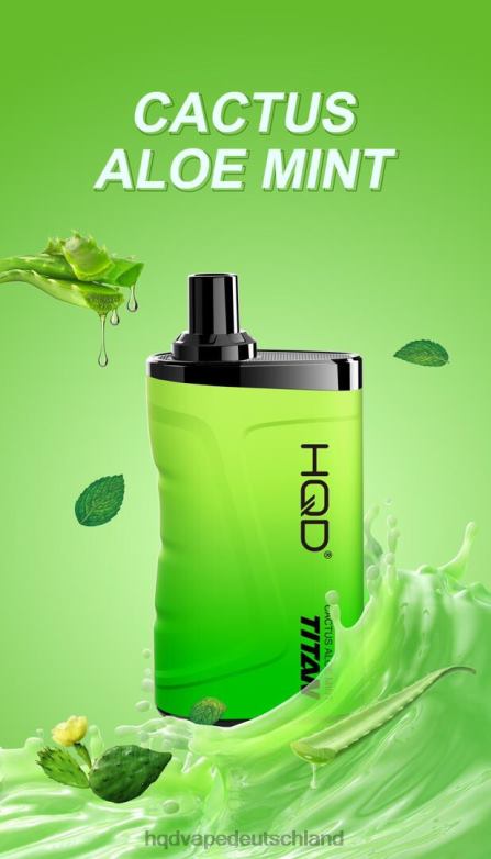 Kaktus-Aloe-Minze HQD TITAN 7000 Züge 0FP4H2 - HQD vape Deutschland
