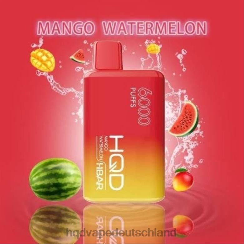 Mango-Wassermelone HQD HBAR 6000 Züge 0FP4H55 - HQD vape Berlin