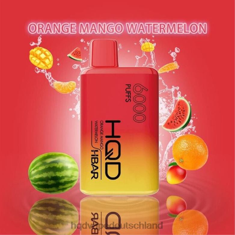 Orange Mango-Wassermelone HQD HBAR 6000 Züge 0FP4H54 - HQD kaufen in Deutschland